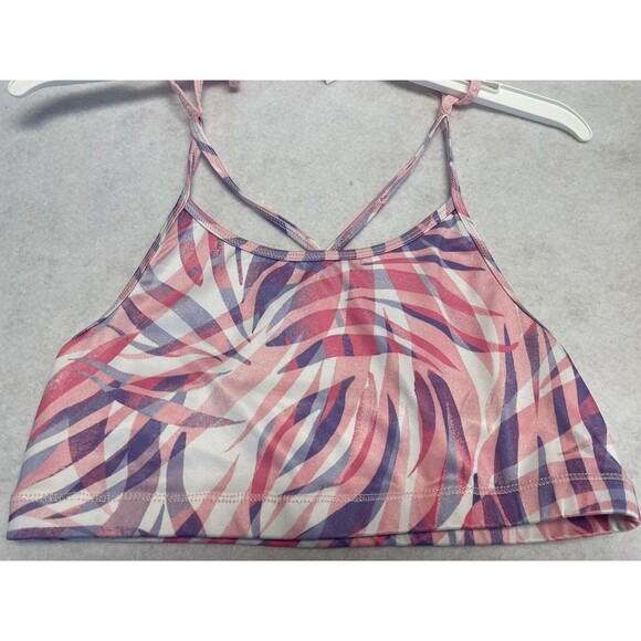 New Ideology Girls Layered  Look Active Tank Pink Over Multi Color XL Size 16 - Picture 3 of 8